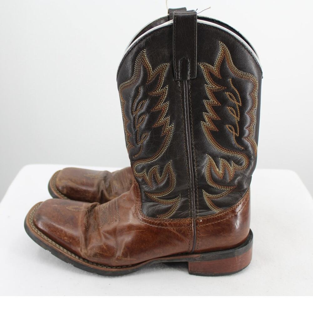 Laredo Montana Boots Men’s 9D 7800 Dark Brown Western Broad Square Toe Cowboy